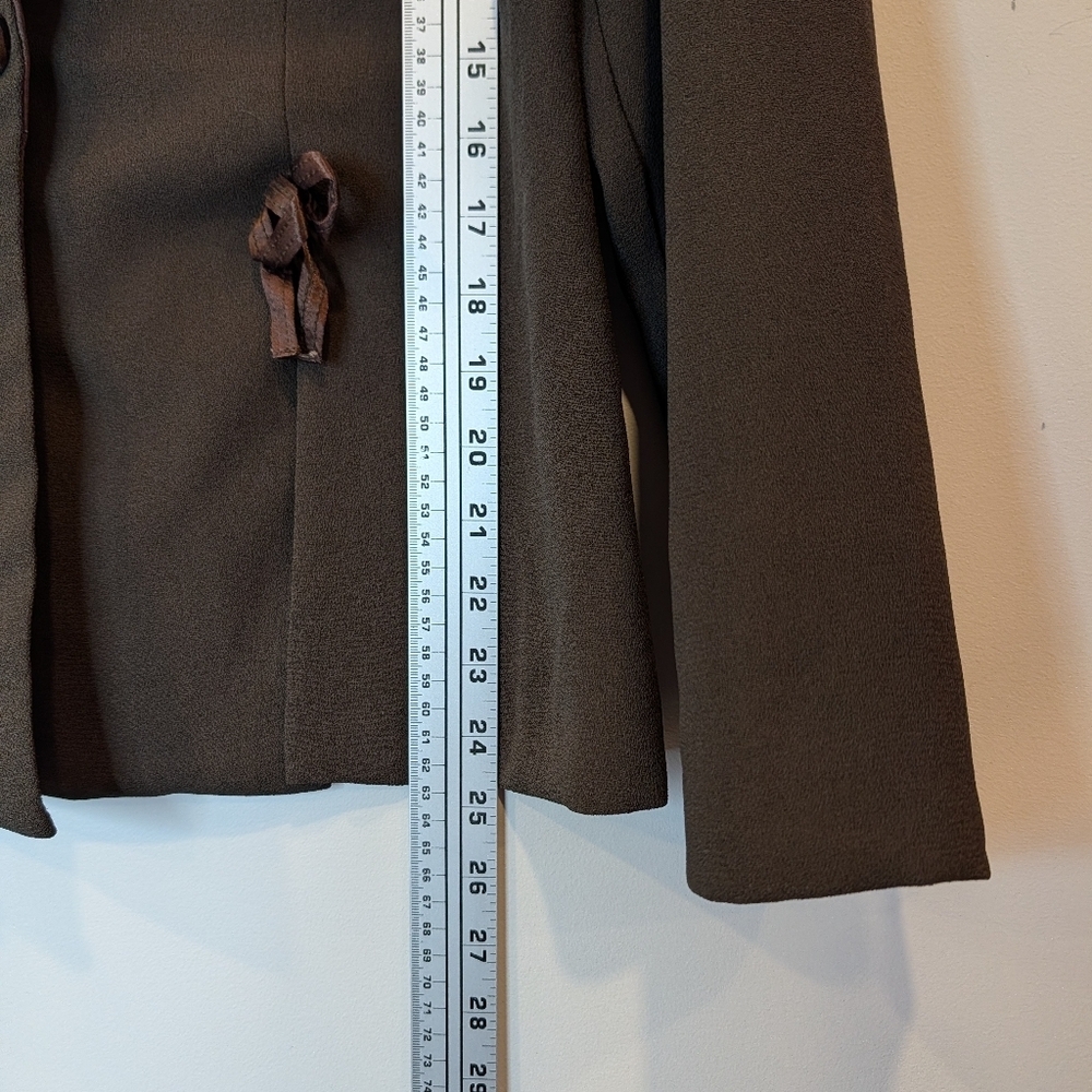 Joseph Ribkoff Y2K Made in Canada Satin Trim Blazer 12 - Picture 12 of 13